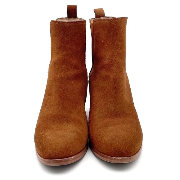 Banana Republic Suede Block Heel Chelsea Boot Whiskey Brown Suede Women’s Size 7 - Picture 7 of 16